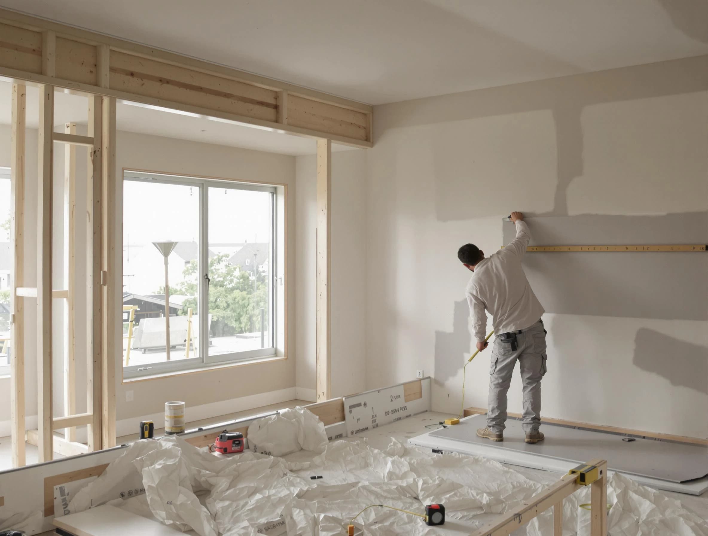 Brook Park House Painters installing new drywall in Brook Park, OH