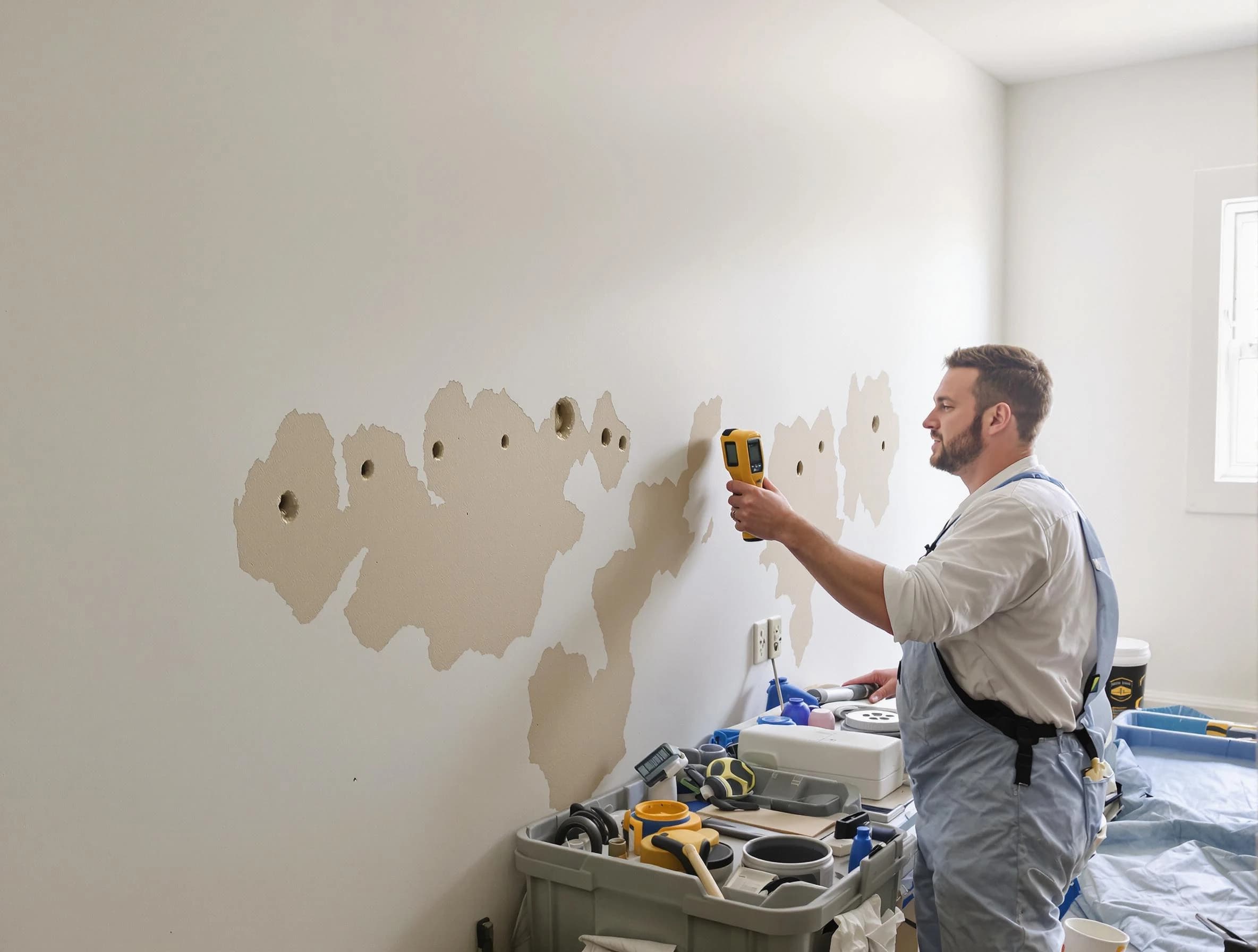 Brook Park House Painters repairing damaged drywall in Brook Park