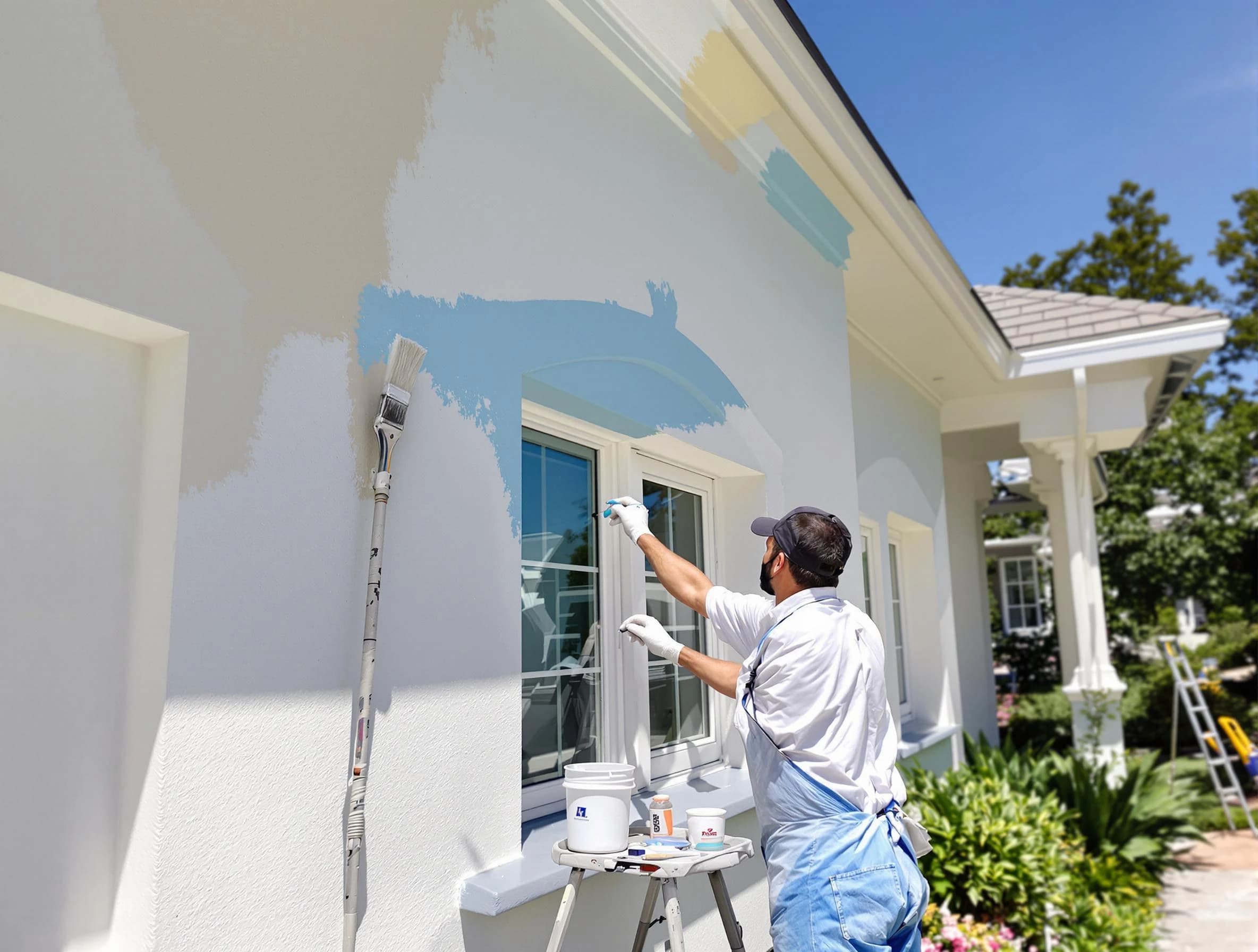 Brook Park House Painters professional painting the exterior of a house in Brook Park, OH